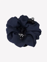 Load image into Gallery viewer, LeMeiux Scrunchie with Crystal Hair Net Navy/Black
