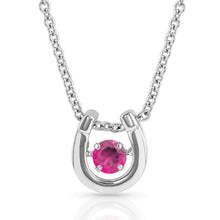 Load image into Gallery viewer, Montana Silversmith Dancing Birthstone Horseshoe Necklace - color
