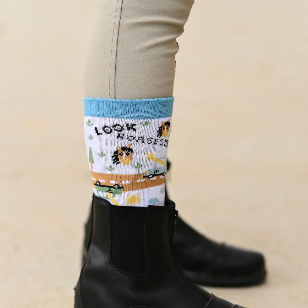 LOOK! HORSES! Crew Socks