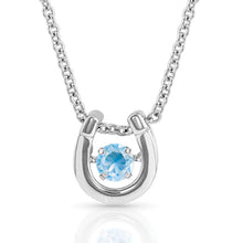 Load image into Gallery viewer, Montana Silversmith Dancing Birthstone Horseshoe Necklace - color

