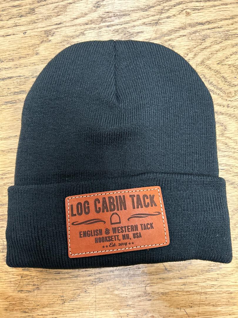 Log Cabin Tack Black Beanie