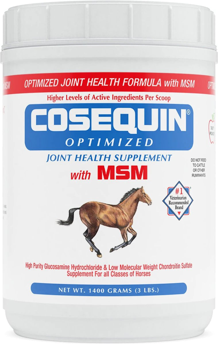 Nutramax Cosequin Optimized with MSM Joint Health Apple Flavor Powder Horse Supplement