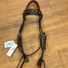 Load image into Gallery viewer, Martin Rustic Gold  stud Headstall
