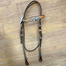 Load image into Gallery viewer, Tory silver Browband Headstall
