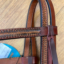 Load image into Gallery viewer, Weaver Turquoise Cross Headstall
