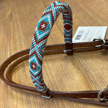 Load image into Gallery viewer, Circle Y 5/8” Beaded Infinity Wrapped Headstall
