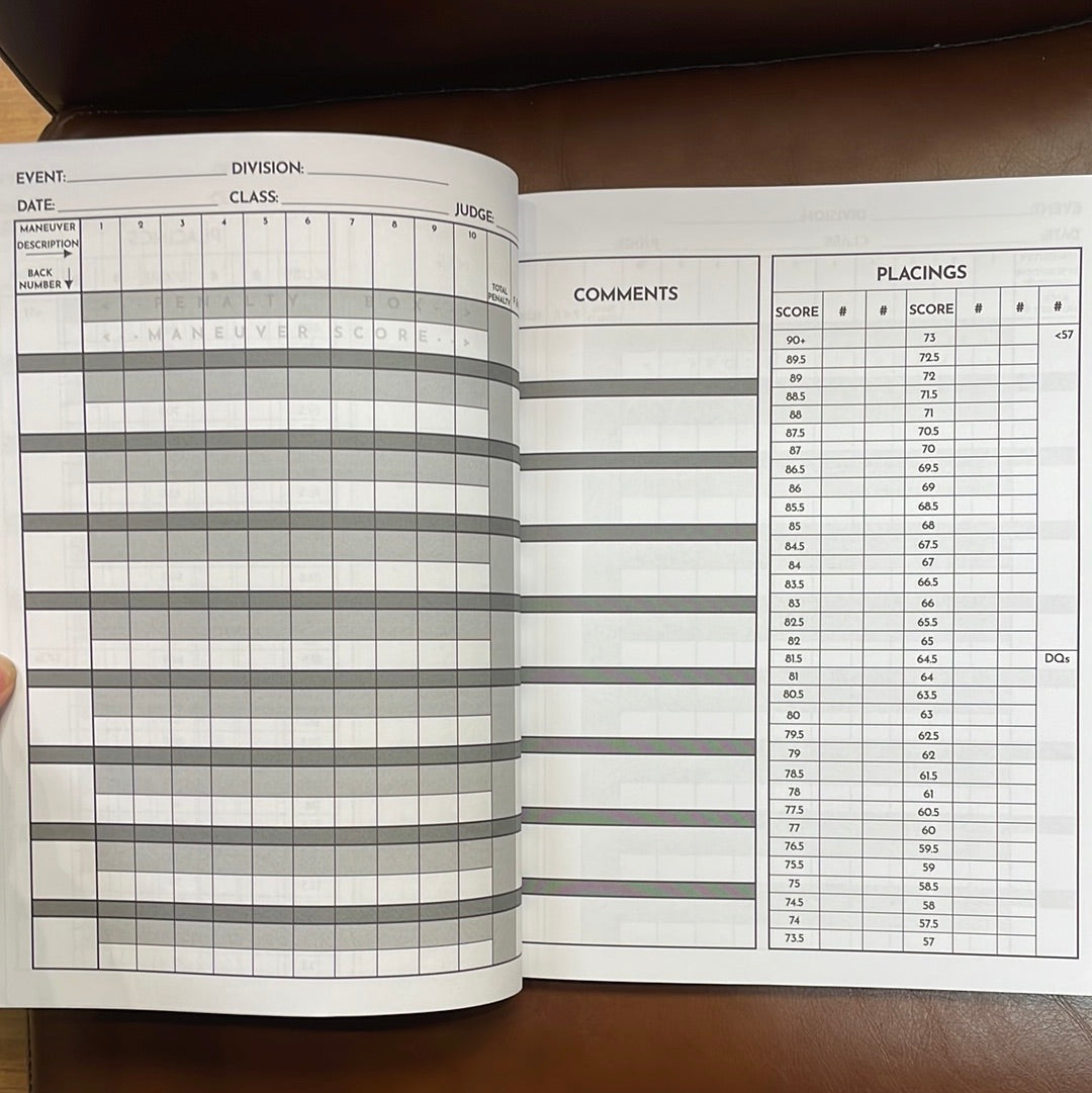 Scoreing Sheets Rodeo Horse Show Pattern Score Sheet 5530 – Log Cabin Tack