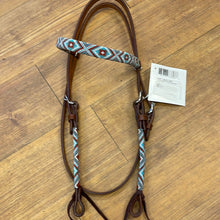 Load image into Gallery viewer, Circle Y 5/8” Beaded Infinity Wrapped Headstall
