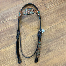 Load image into Gallery viewer, Rodeo Drive Turquoise Floral Headstall
